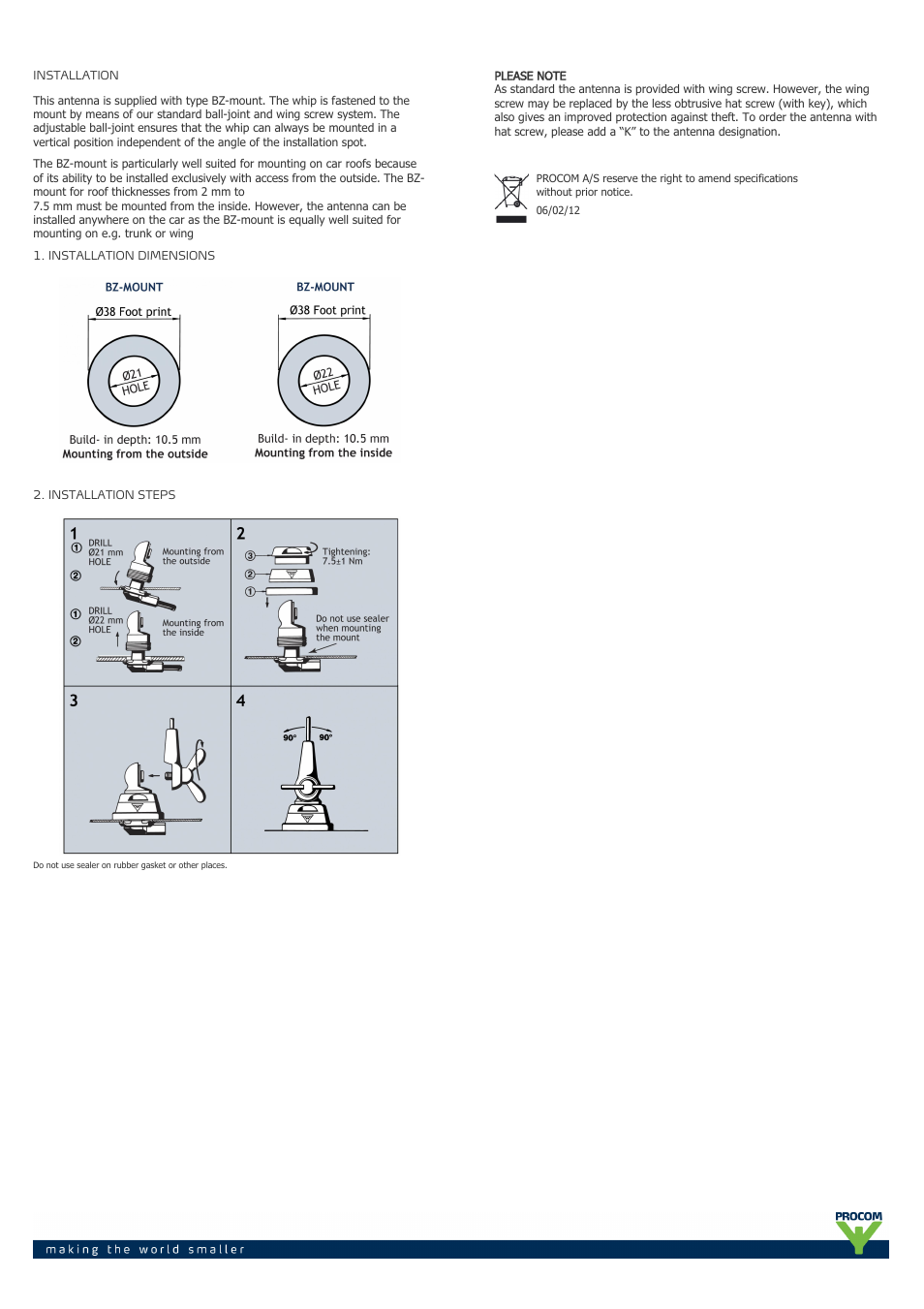 Procom DFSA-4-tetra-bz-bbmu1 User Manual | Page 2 / 2