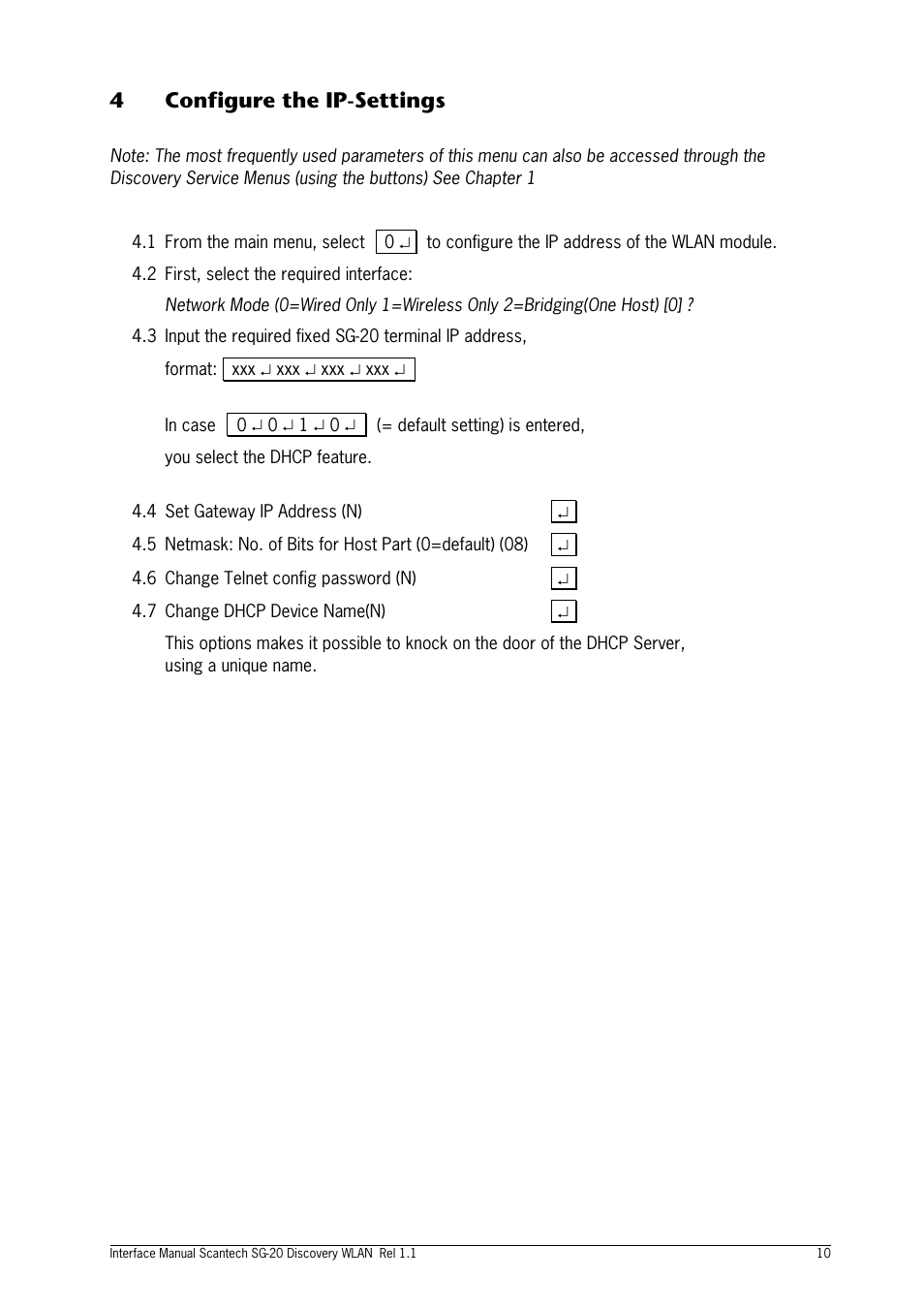 4configure the ip-settings | SCANTECH ID (Champtek company) SG20 User Manual | Page 12 / 15