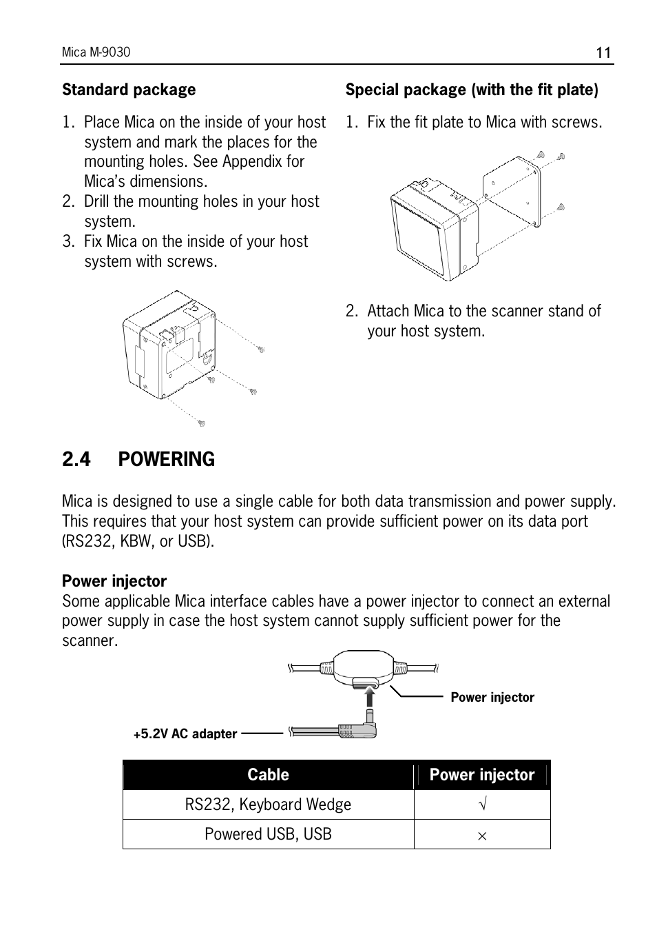 Powering, 4 powering | SCANTECH ID (Champtek company) M-9030 User Manual | Page 17 / 36