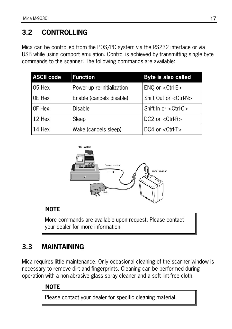 Controlling, Maintaining, 2 controlling | 3 maintaining | SCANTECH ID (Champtek company) M-9030 User Manual | Page 23 / 36