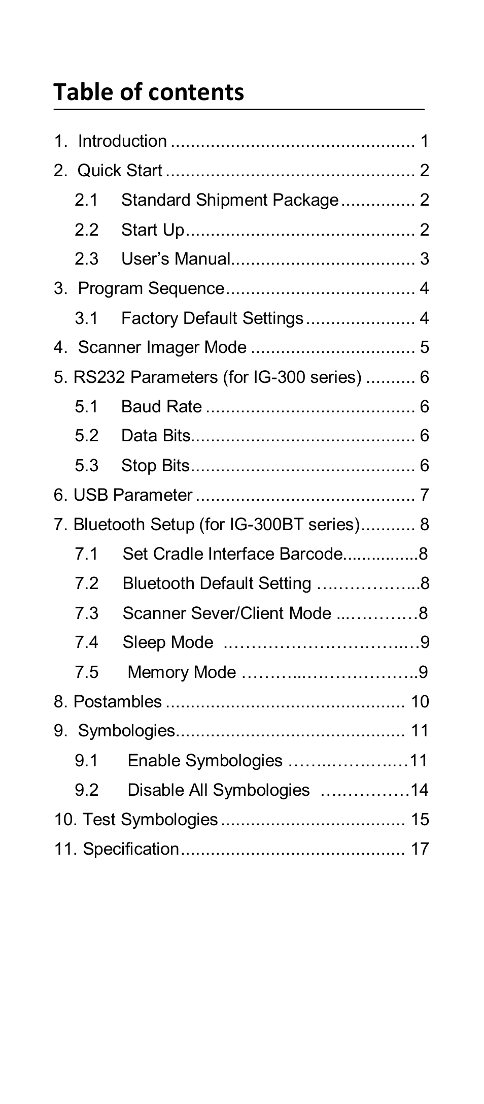 SCANTECH ID (Champtek company) IG300 User Manual | Page 3 / 22
