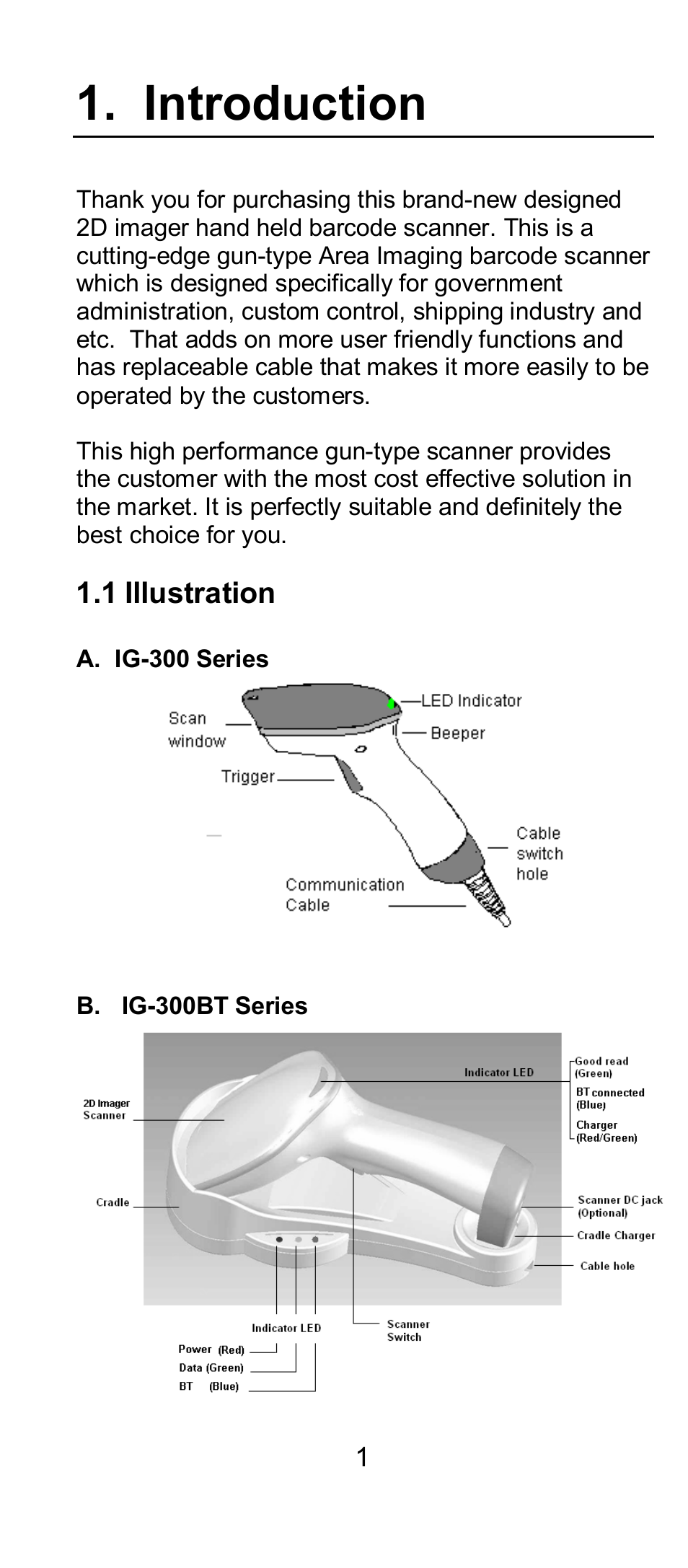 Introduction | SCANTECH ID (Champtek company) IG300 User Manual | Page 4 / 22