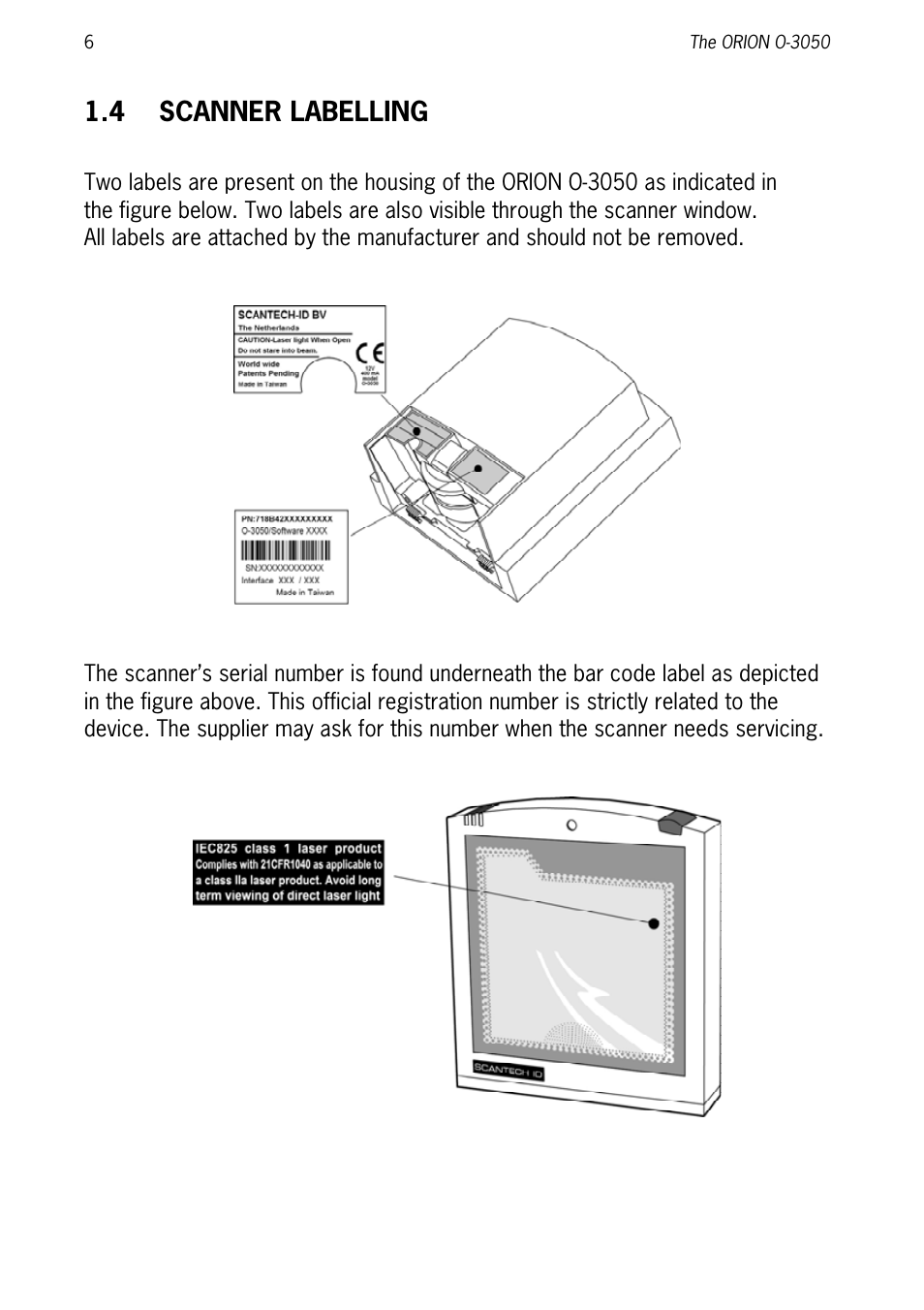 4 scanner labelling | SCANTECH ID (Champtek company) ORION O-3050 User Manual | Page 14 / 41