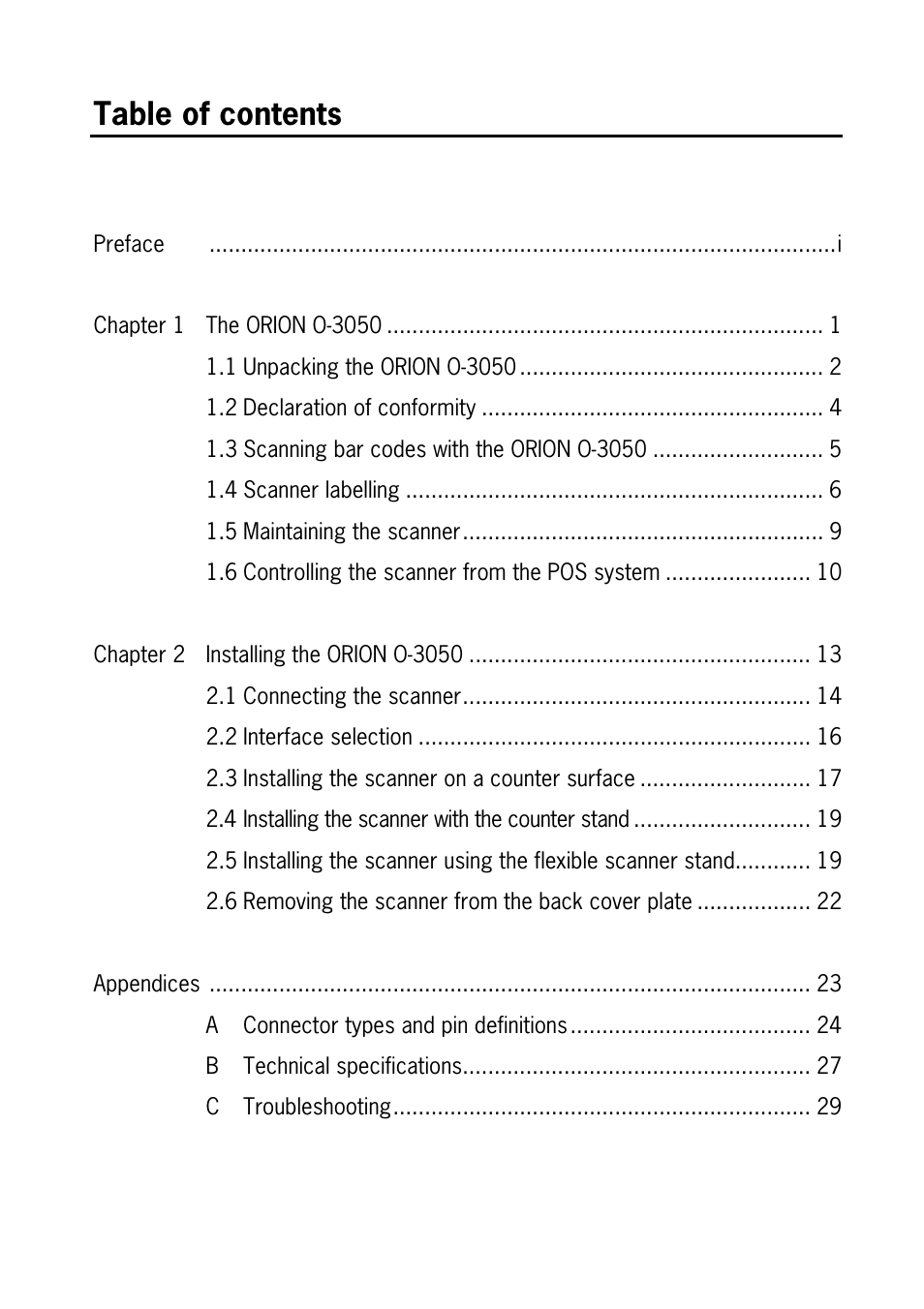 SCANTECH ID (Champtek company) ORION O-3050 User Manual | Page 5 / 41