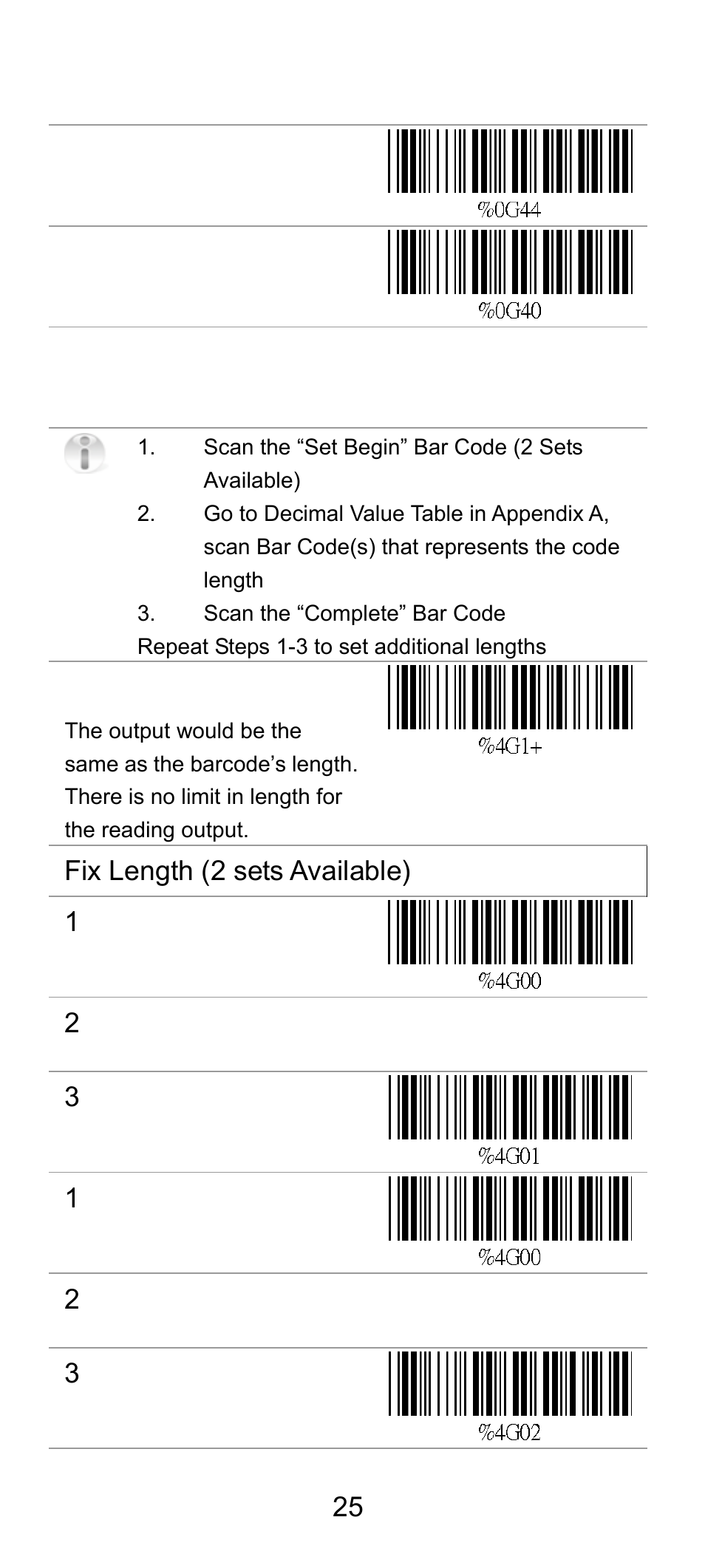Brazilian banking code, Setup code length, Fix length (2 sets available) 1 | SCANTECH ID (Champtek company) SG300RFM User Manual | Page 29 / 73