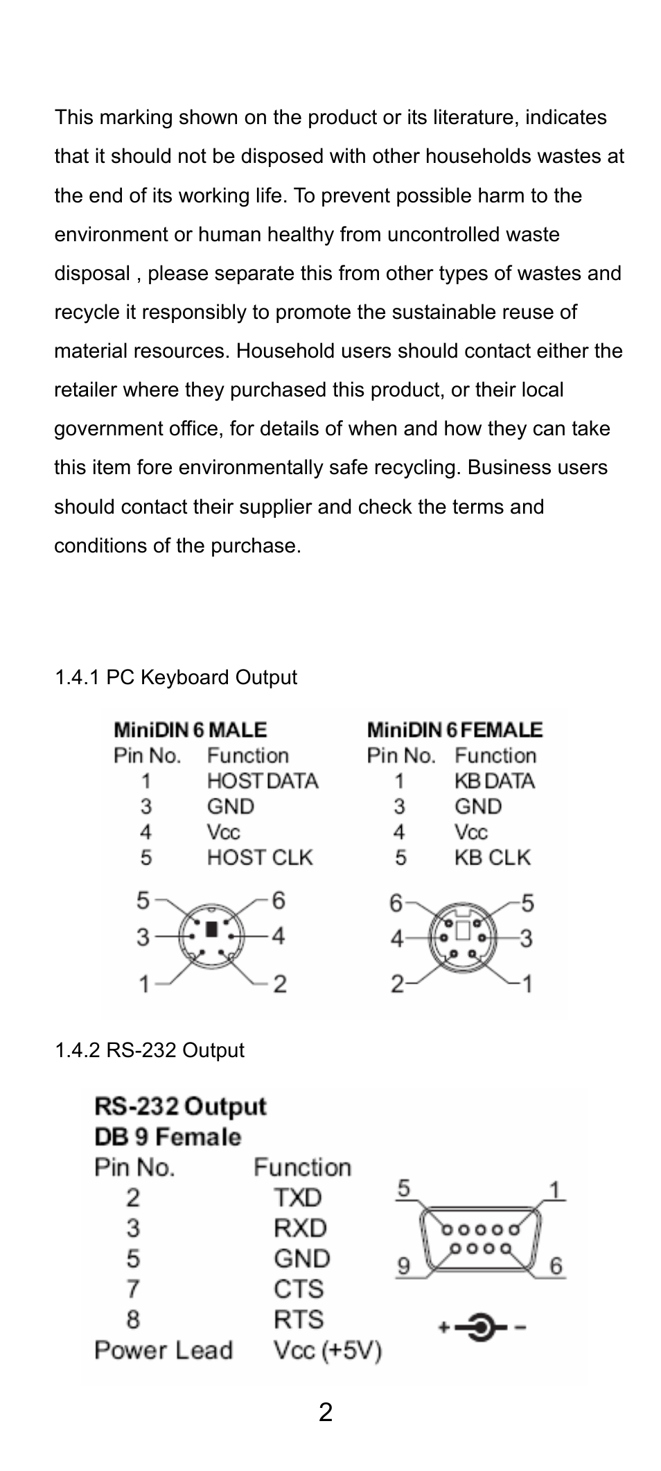 4 pin assignment | SCANTECH ID (Champtek company) SG300RFM User Manual | Page 6 / 73