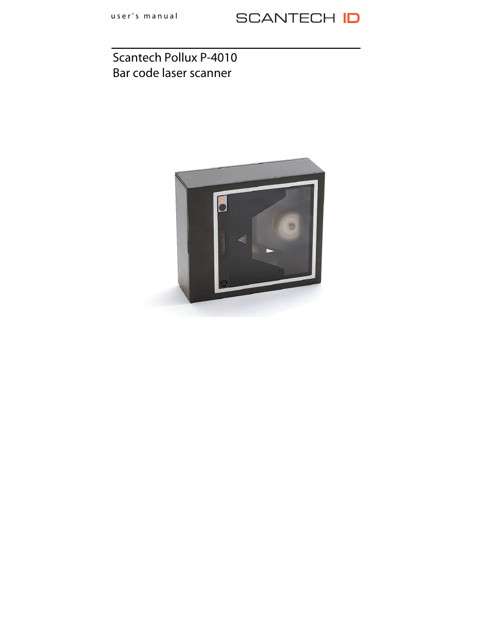 SCANTECH ID (Champtek company) Pollux P-4010 User Manual | 40 pages