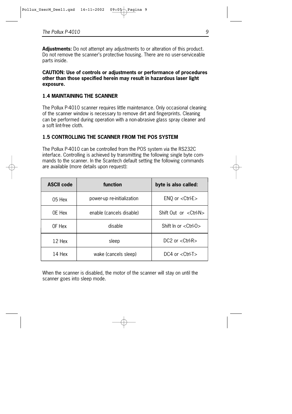 SCANTECH ID (Champtek company) Pollux P-4010 User Manual | Page 15 / 40