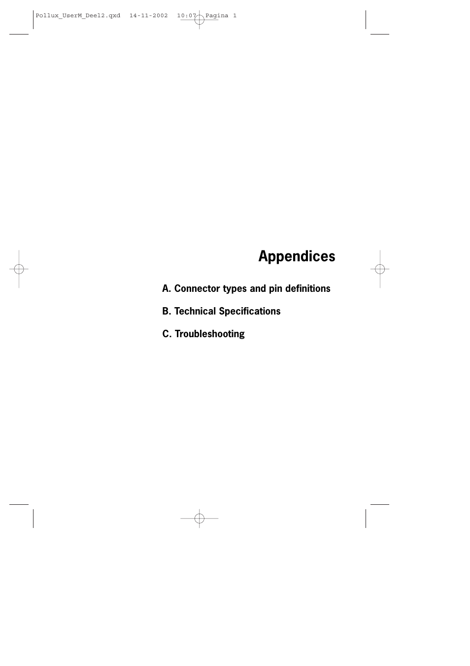 Appendices | SCANTECH ID (Champtek company) Pollux P-4010 User Manual | Page 31 / 40