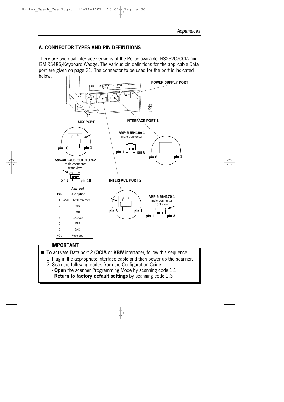 26 appendices | SCANTECH ID (Champtek company) Pollux P-4010 User Manual | Page 32 / 40