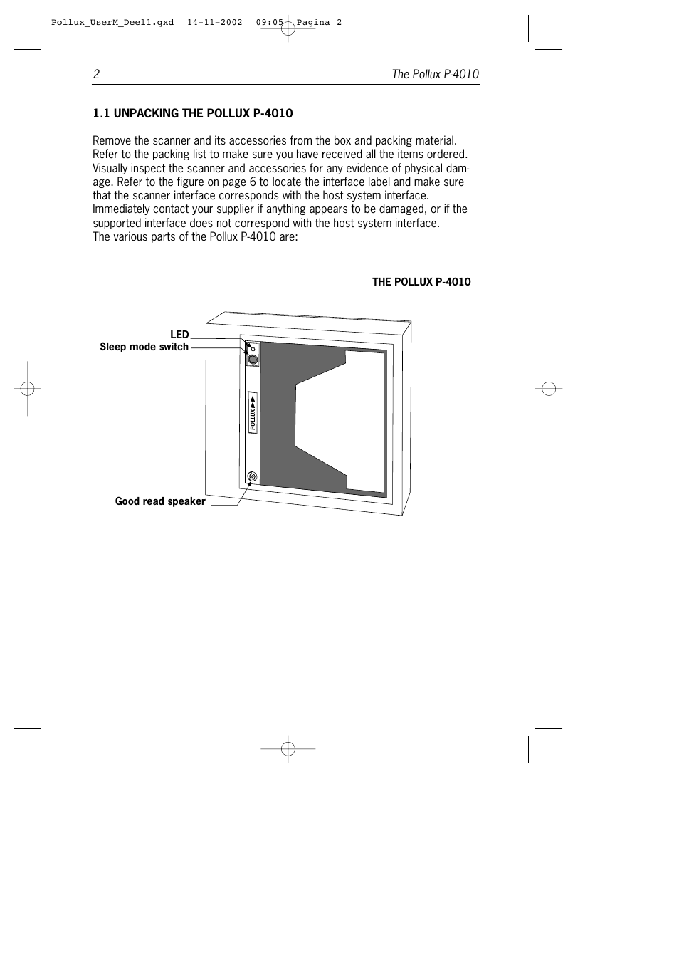 SCANTECH ID (Champtek company) Pollux P-4010 User Manual | Page 8 / 40