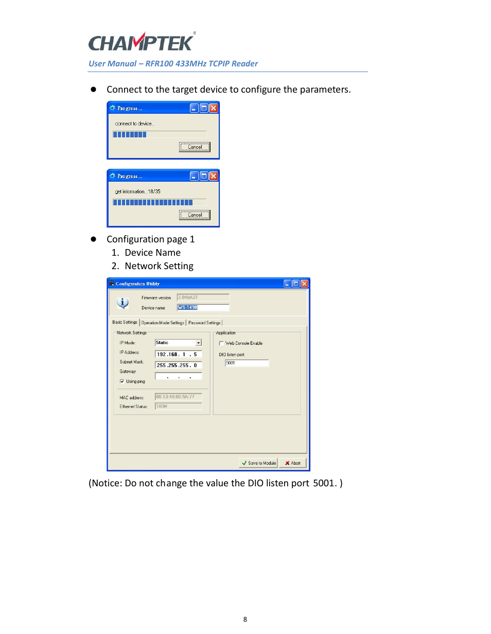 SCANTECH ID (Champtek company) RFR100 User Manual | Page 8 / 16