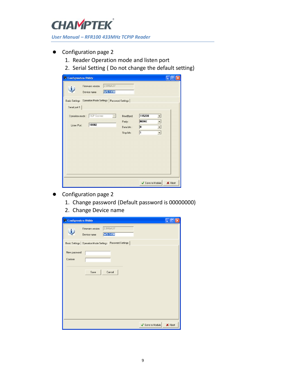 SCANTECH ID (Champtek company) RFR100 User Manual | Page 9 / 16