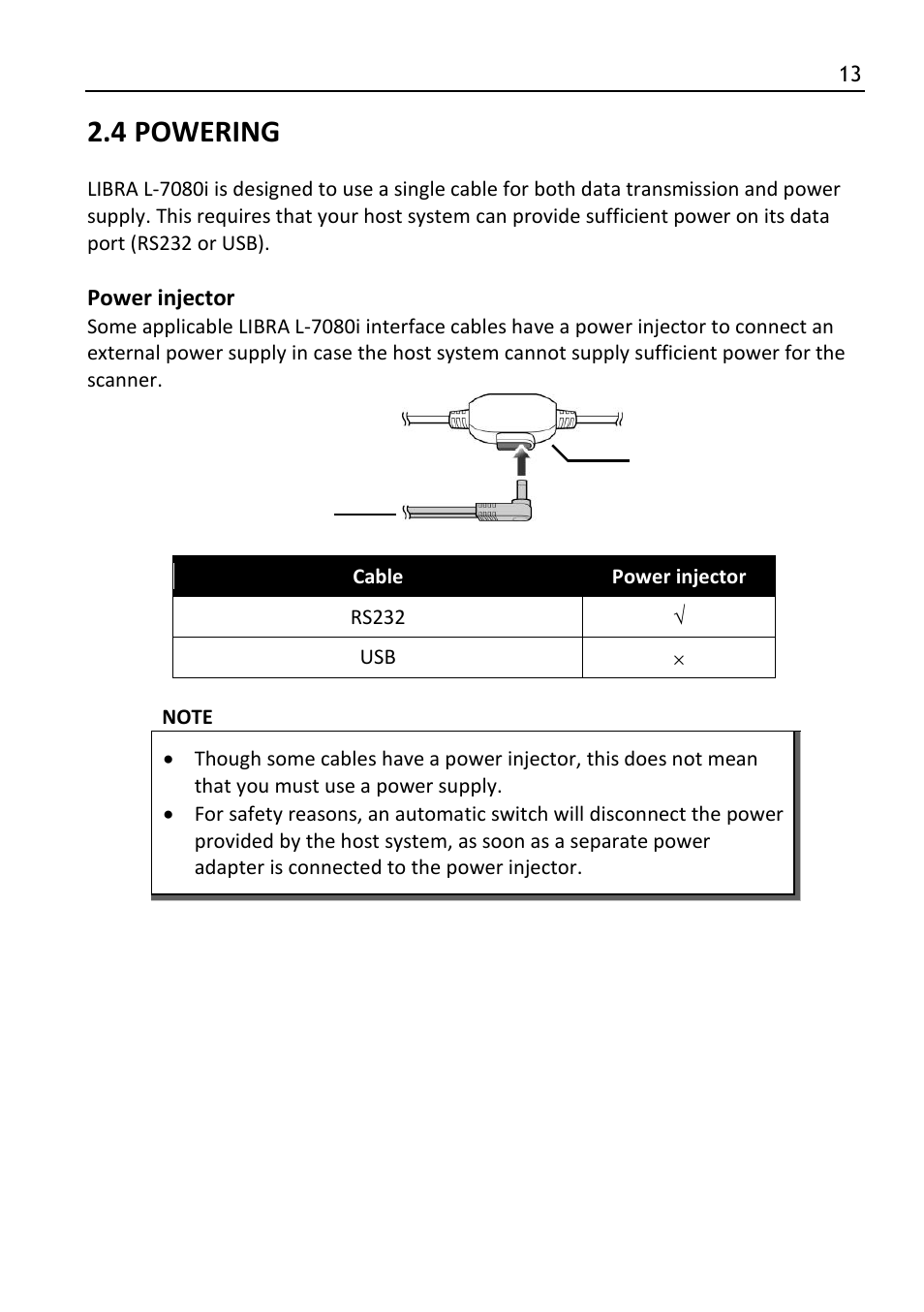 Powering, 4 powering | SCANTECH ID (Champtek company) LIBRA L-7080i User Manual | Page 19 / 36