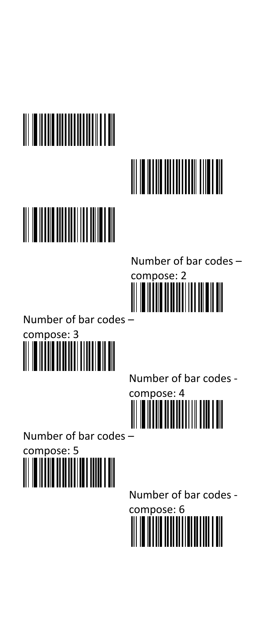 Not active, Active, Active exclusive | Number of bar codes – compose: 2, Number of bar codes – compose: 3, Number of bar codes ‐ compose: 4, Number of bar codes – compose: 5, Number of bar codes ‐ compose: 6 | SCANTECH ID (Champtek company) FI300 User Manual | Page 32 / 43