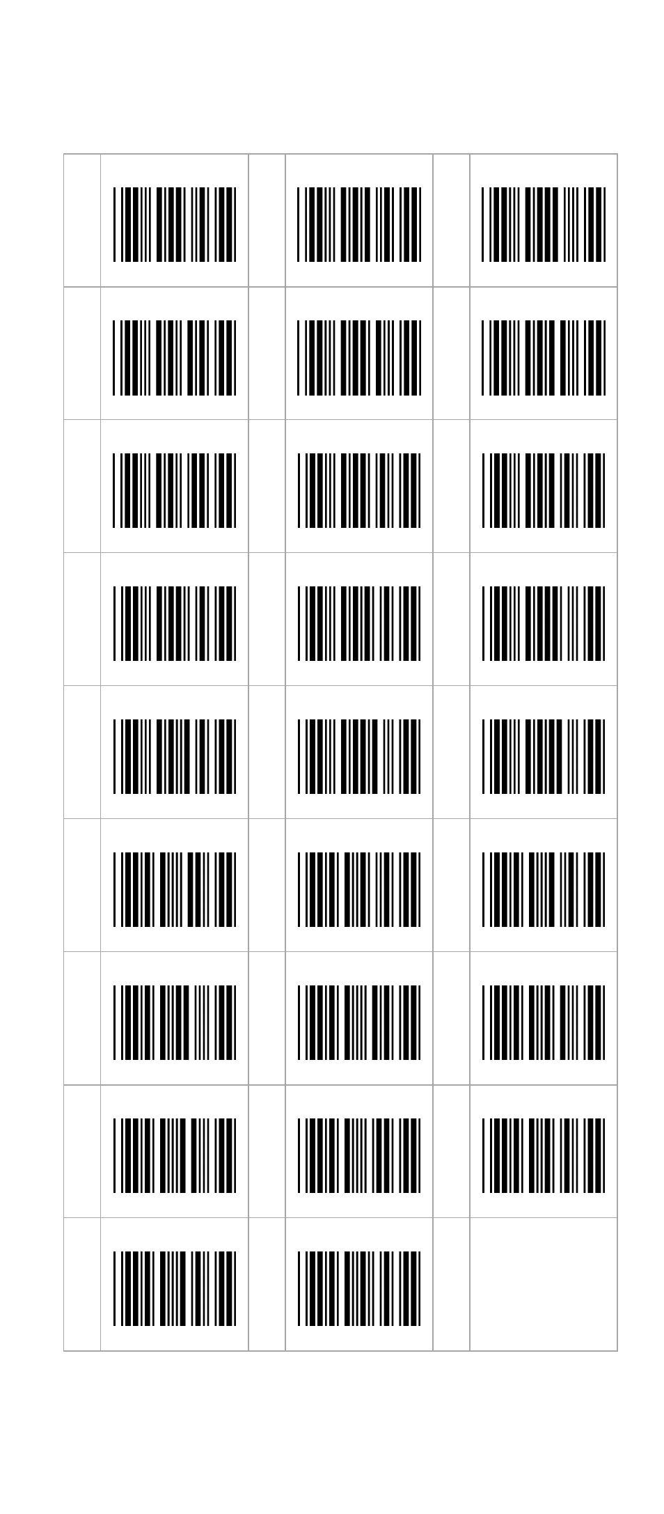 B. ascii table | SCANTECH ID (Champtek company) FI300 User Manual | Page 35 / 43