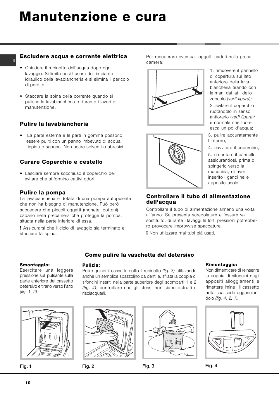 Manutenzione e cura | Ariston ARTXD 149 User Manual | Page 10 / 84