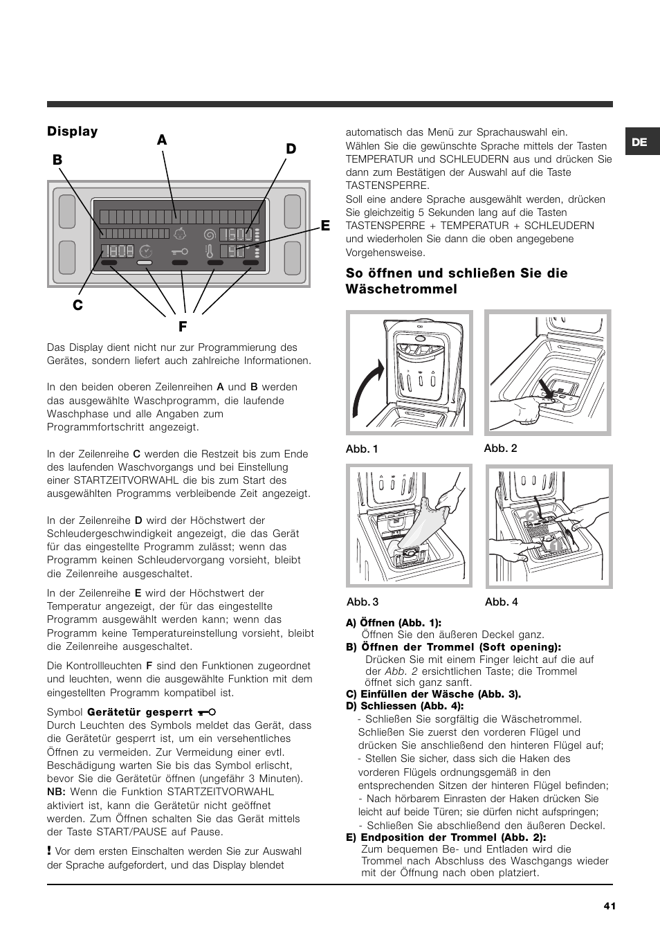 Ariston ARTXD 149 User Manual | Page 41 / 84