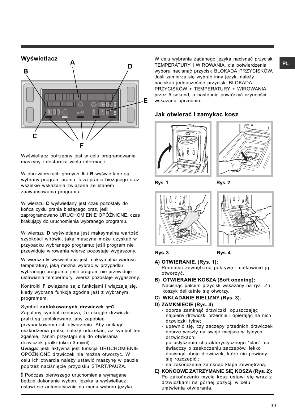 Ariston ARTXD 149 User Manual | Page 77 / 84