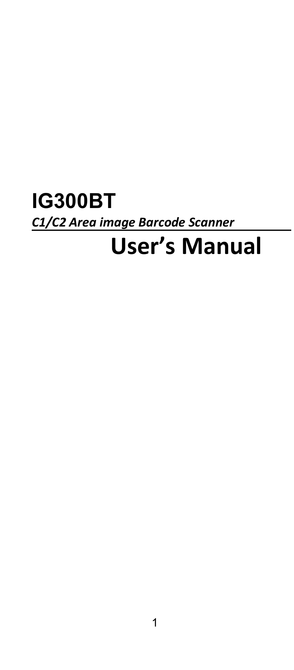 SCANTECH ID (Champtek company) IG300BT User Manual | 58 pages