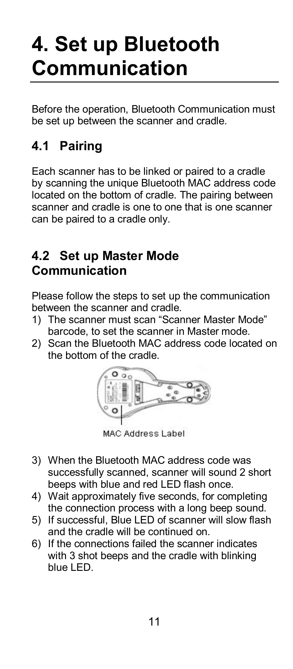 Set up bluetooth communication | SCANTECH ID (Champtek company) IG300BT User Manual | Page 11 / 58