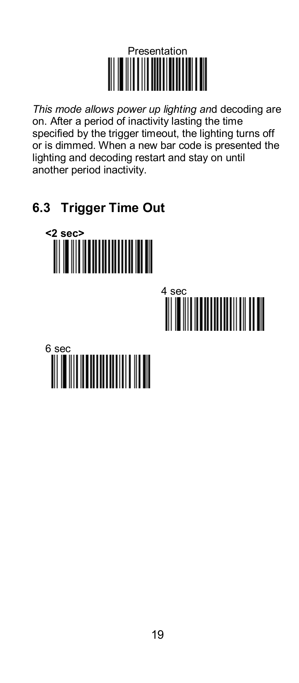 3 trigger time out | SCANTECH ID (Champtek company) IG300BT User Manual | Page 19 / 58