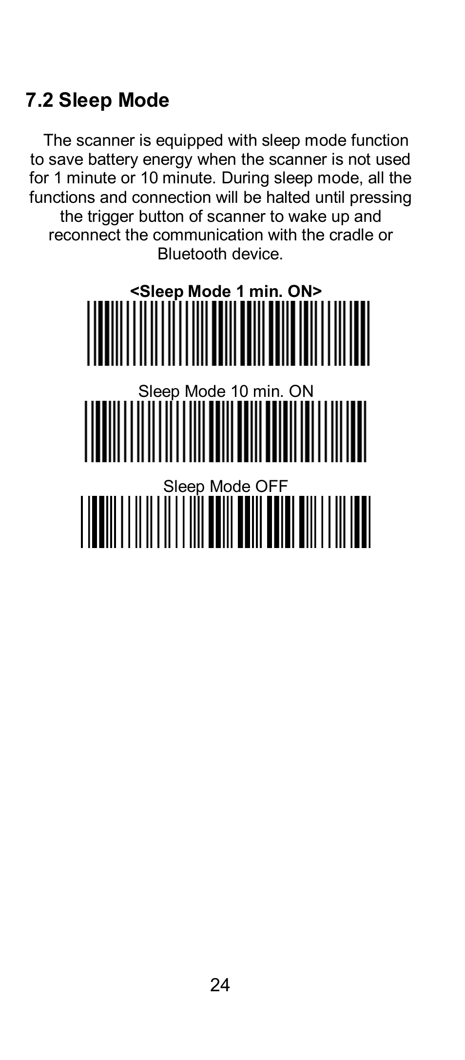 2 sleep mode | SCANTECH ID (Champtek company) IG300BT User Manual | Page 24 / 58