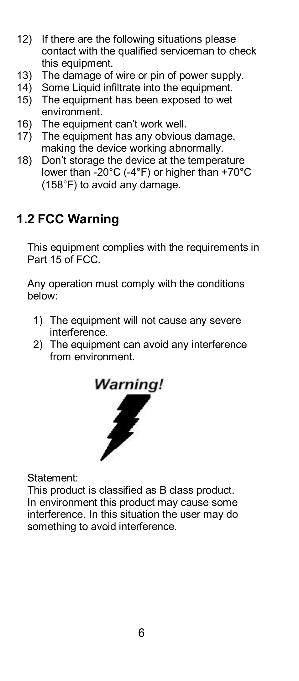 2 fcc warning | SCANTECH ID (Champtek company) IG300BT User Manual | Page 6 / 58