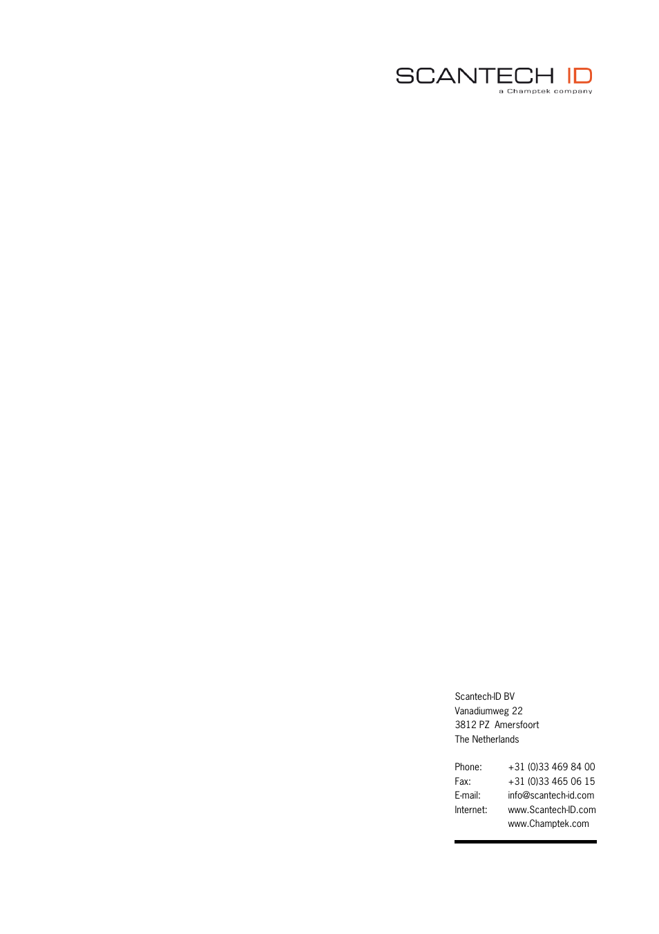 SCANTECH ID (Champtek company) Scan Kiosk SK-40 User Manual | Page 40 / 40