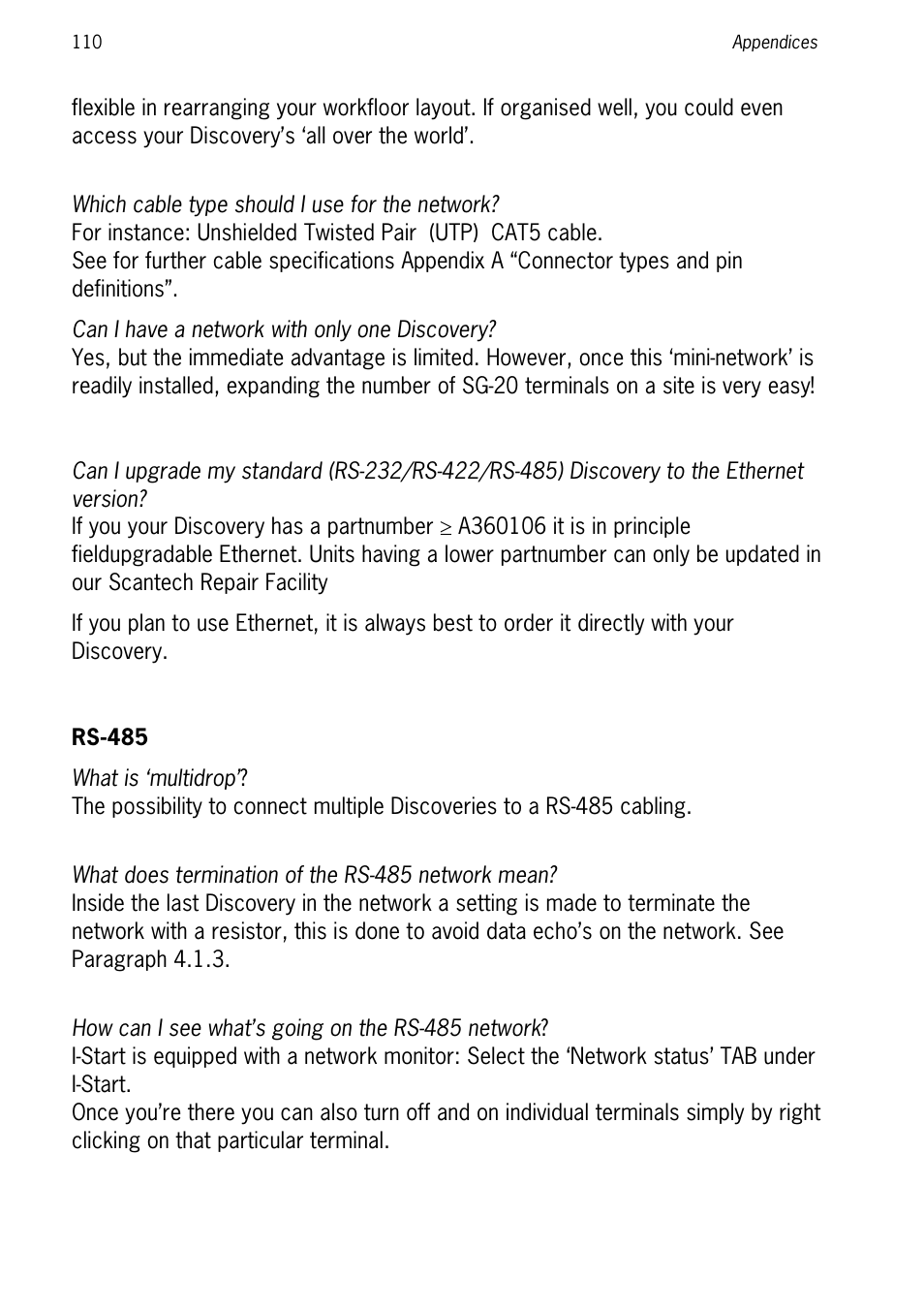 Rs-485 | SCANTECH ID (Champtek company) Discovery SG-20 User Manual | Page 118 / 132