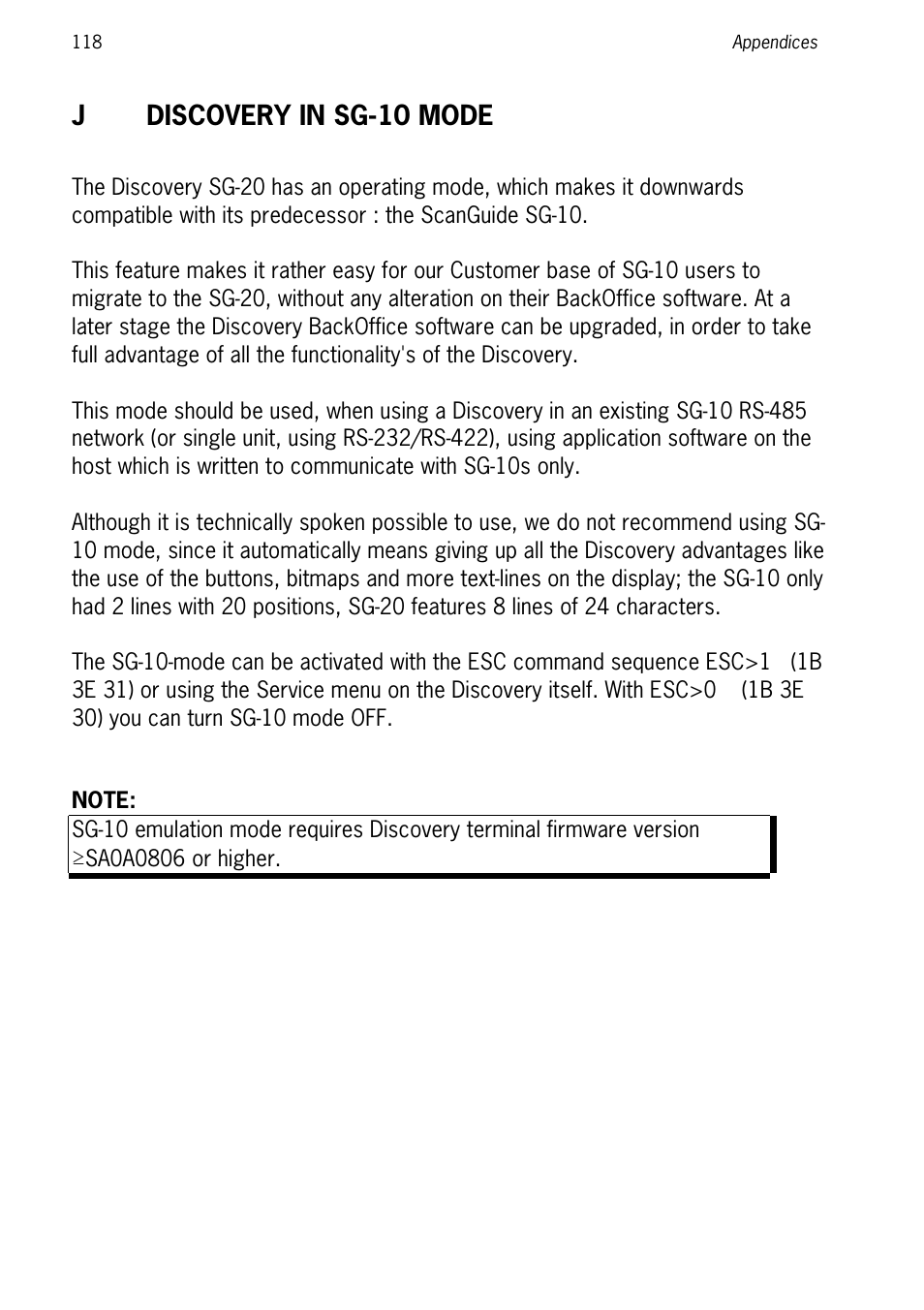 Discovery in sg-10 mode, Jdiscovery in sg-10 mode | SCANTECH ID (Champtek company) Discovery SG-20 User Manual | Page 126 / 132