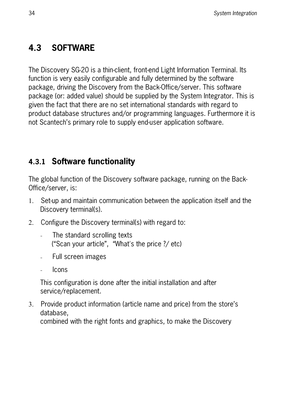 3 software, 1 software functionality, Software | Software functionality | SCANTECH ID (Champtek company) Discovery SG-20 User Manual | Page 42 / 132