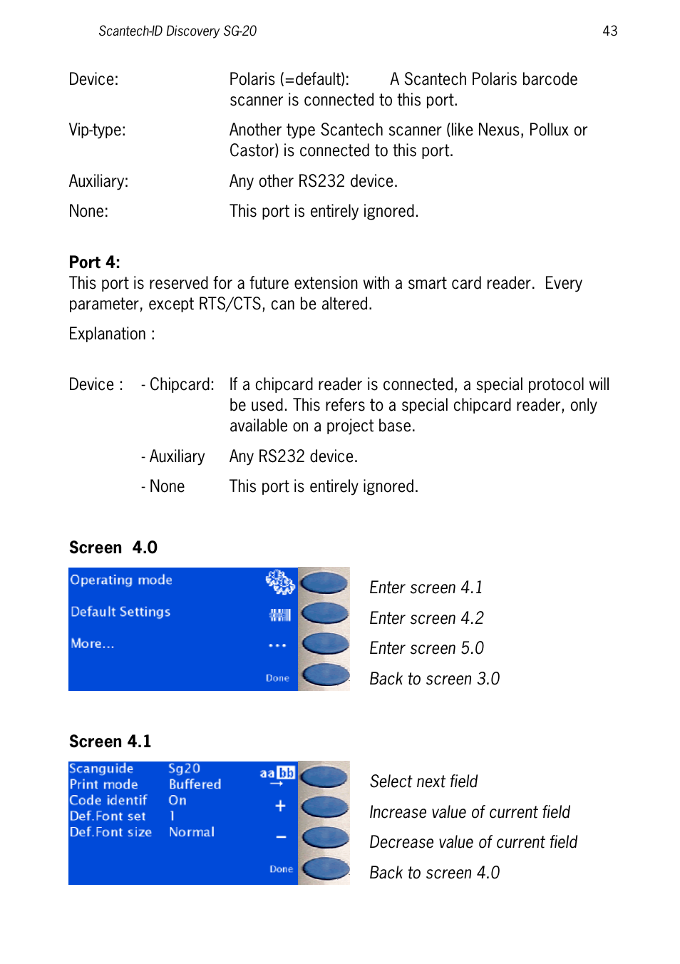 Screen 4.1 | SCANTECH ID (Champtek company) Discovery SG-20 User Manual | Page 51 / 132