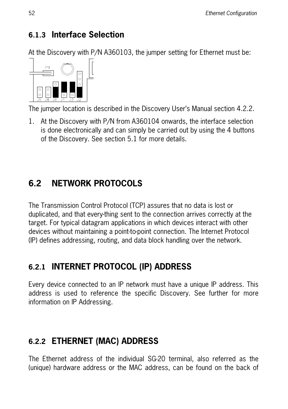 3 interface selection, 2 network protocols, 1 internet protocol (ip) address | 2 ethernet (mac) address, Network protocols, Interface selection, Internet protocol (ip) address, Ethernet (mac) address | SCANTECH ID (Champtek company) Discovery SG-20 User Manual | Page 60 / 132