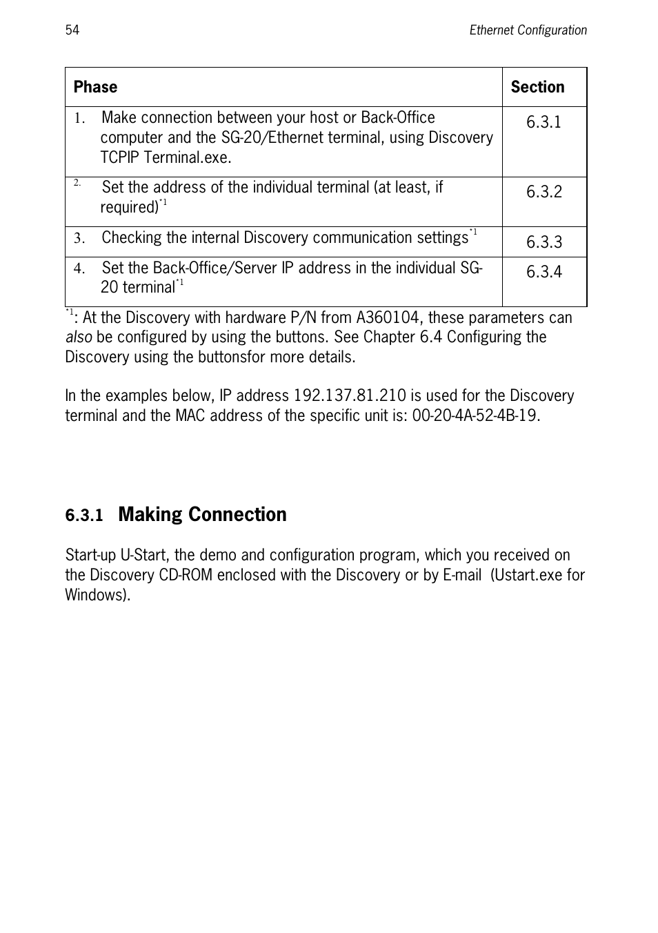 1 making connection, Making connection | SCANTECH ID (Champtek company) Discovery SG-20 User Manual | Page 62 / 132