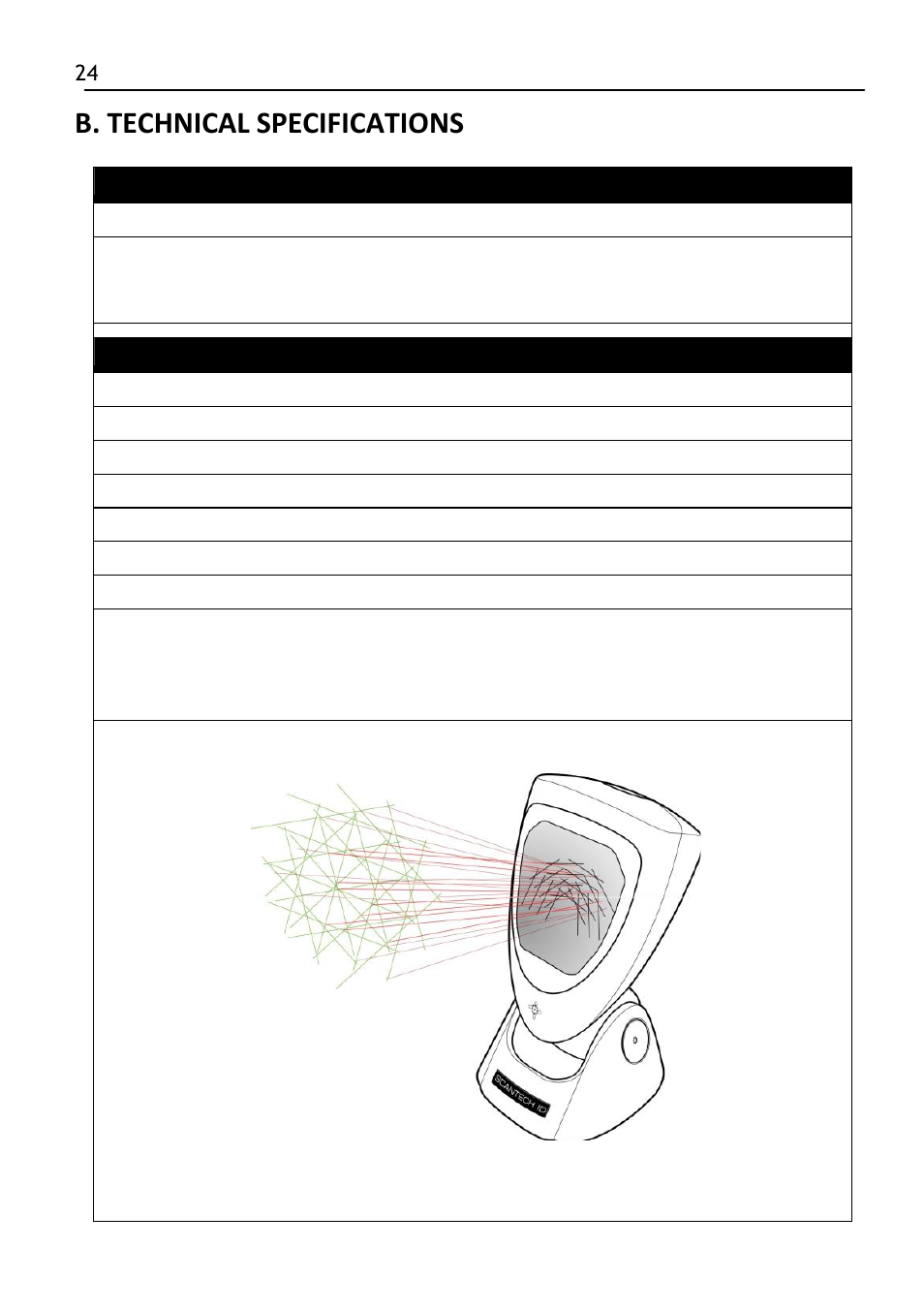 B. technical specifications | SCANTECH ID (Champtek company) LIBRA L-7050 User Manual | Page 30 / 35