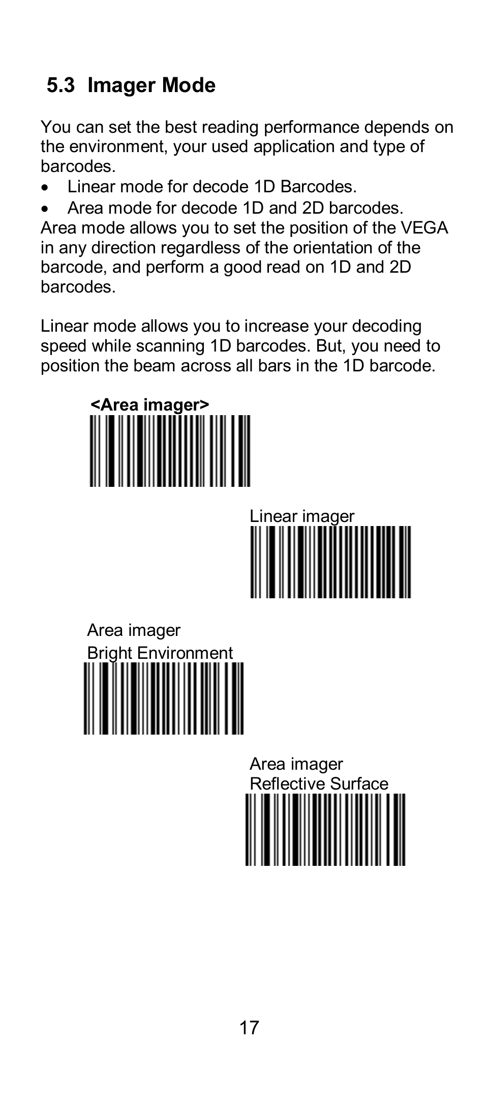 3 imager mode | SCANTECH ID (Champtek company) IG300BT User Manual | Page 17 / 39