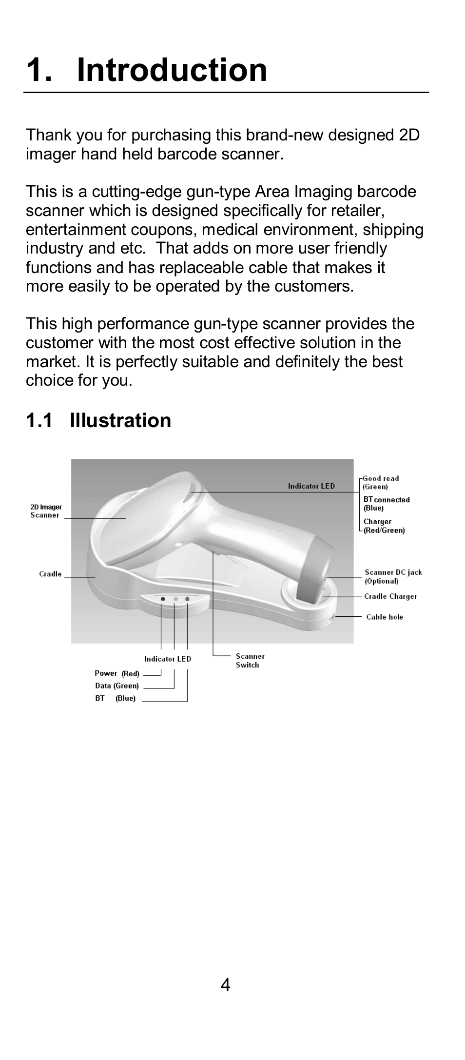 Introduction | SCANTECH ID (Champtek company) IG300BT User Manual | Page 4 / 39