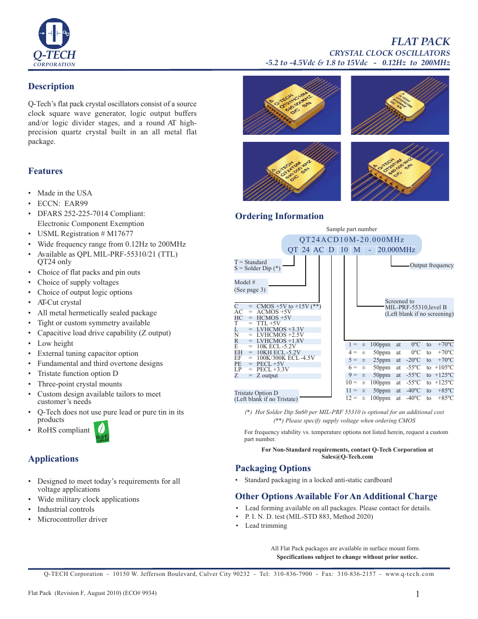 Q-Tech QT28 User Manual | 6 pages