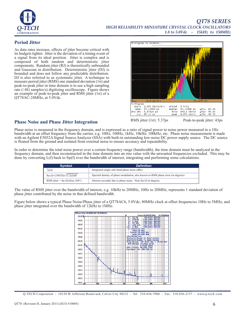 Q-tech, Qt78 series | Q-Tech QT78 User Manual | Page 6 / 6