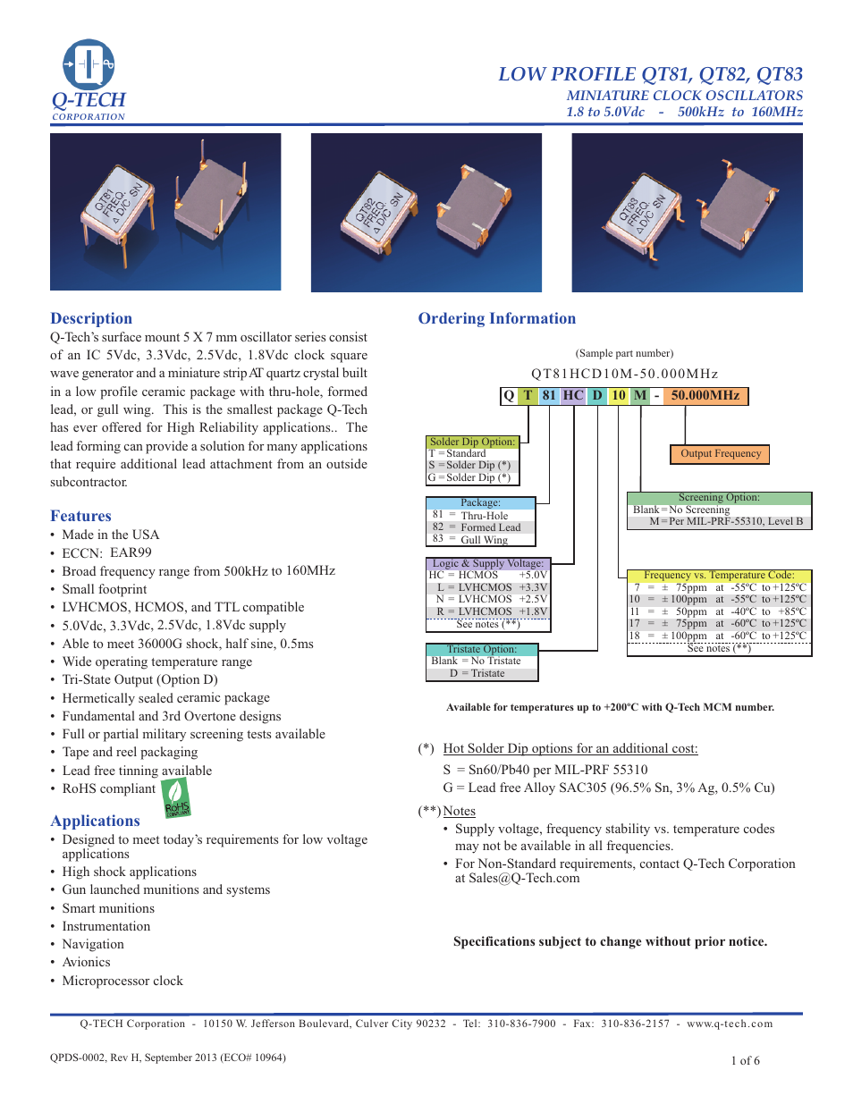 Q-Tech QT83 User Manual | 6 pages