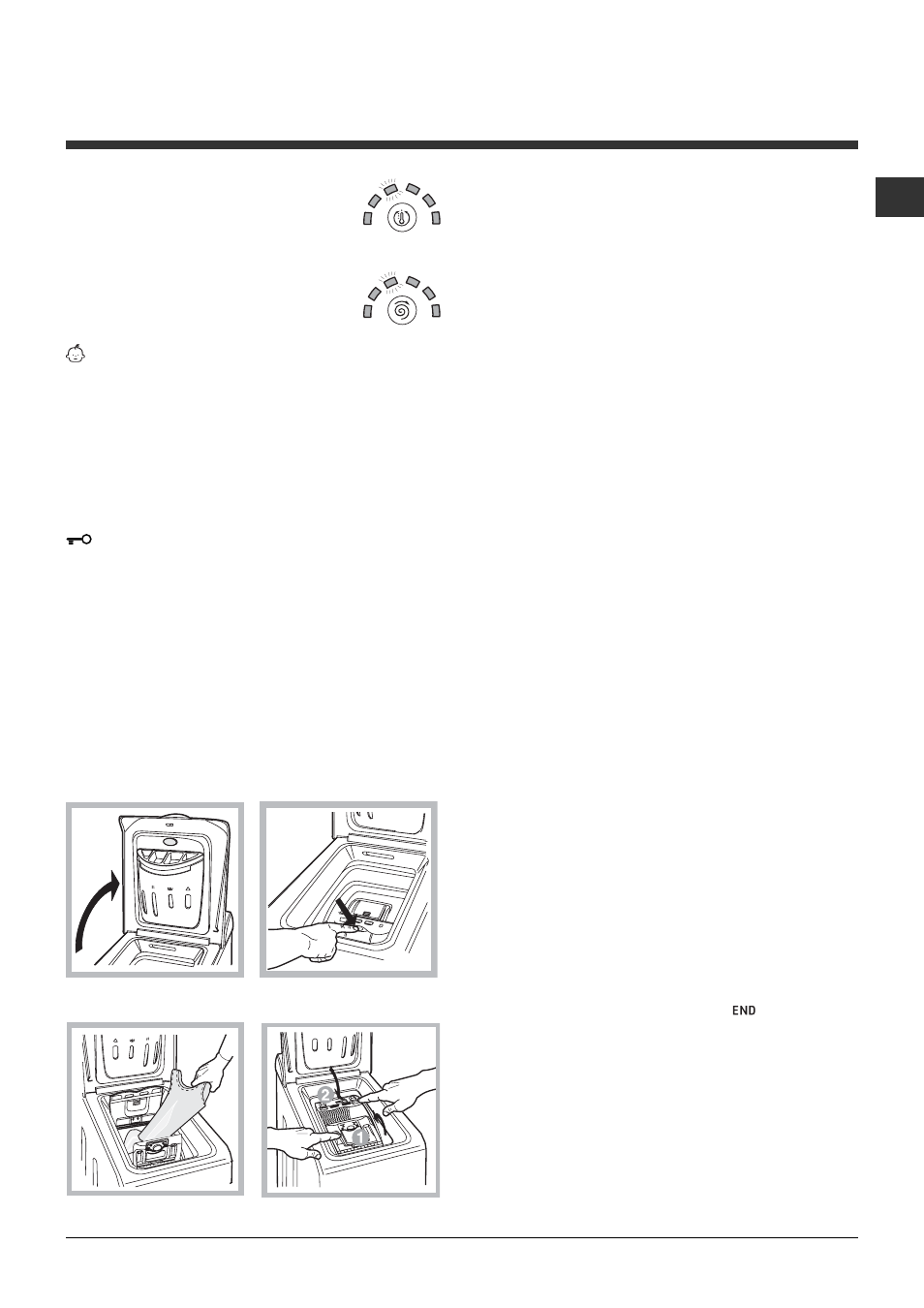 Starting a wash cycle, How to open and to close the drum | Ariston ARTXF 149 User Manual | Page 5 / 60