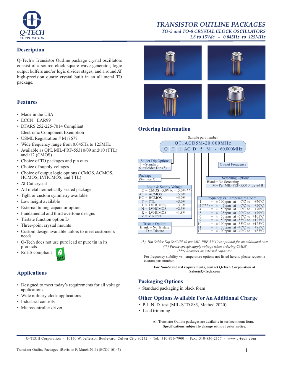 Q-Tech QT3 User Manual | 6 pages