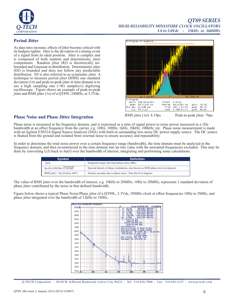Q-tech, Qt89 series | Q-Tech QT89 User Manual | Page 6 / 6