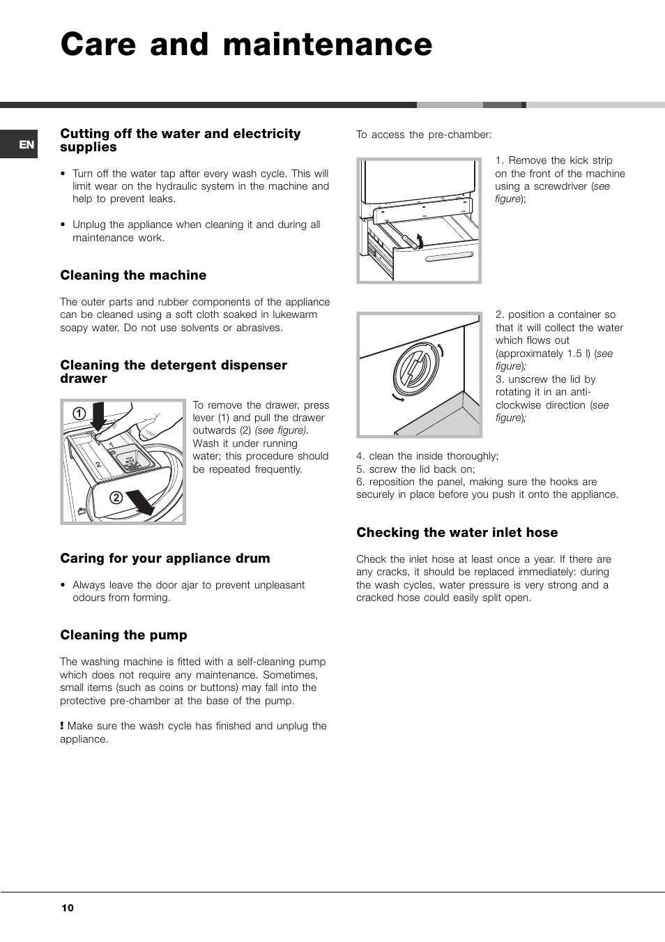 Care and maintenance | Ariston Aqualtis AQ8F 29 U H User Manual | Page 10 / 72