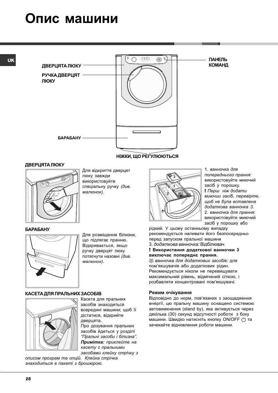 Опис машини | Ariston Aqualtis AQ8F 29 U H User Manual | Page 28 / 72