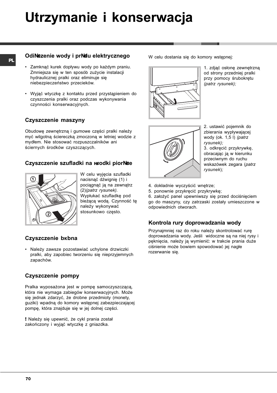 Utrzymanie i konserwacja | Ariston Aqualtis AQ8F 29 U H User Manual | Page 70 / 72