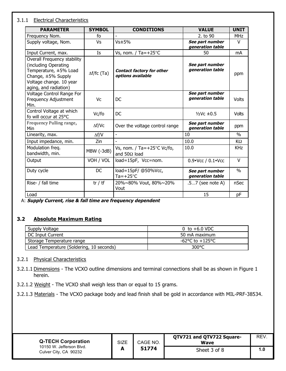 Q-Tech QTV722 Square Wave User Manual | Page 3 / 8
