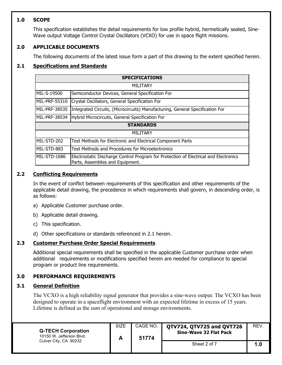 Q-Tech QTV726 Sine Wave User Manual | Page 2 / 7