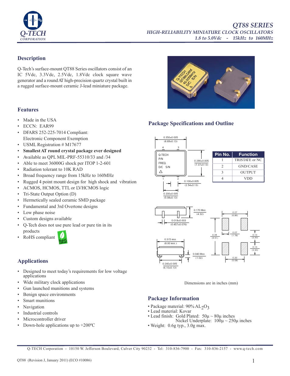 Q-Tech QT88 User Manual | 6 pages